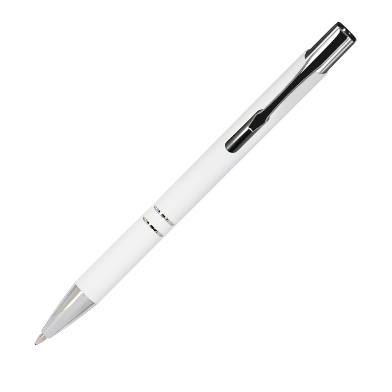 Ручка шариковая Alpha, черная, желтая, серебряная, белая, оранжевая. Артикул е173207