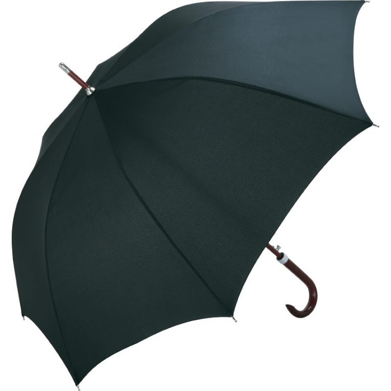 Зонт-трость «Dandy» с деревянной ручкой, темно-синий navy, серый, черный. Артикул о10009