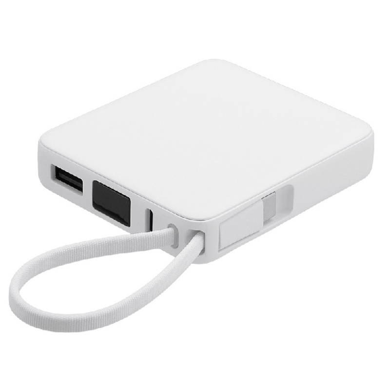 Внешний аккумулятор со встроенным кабелем USB-C «Дэнси», 5000 мАч, 4 цвета. Артикул о590160