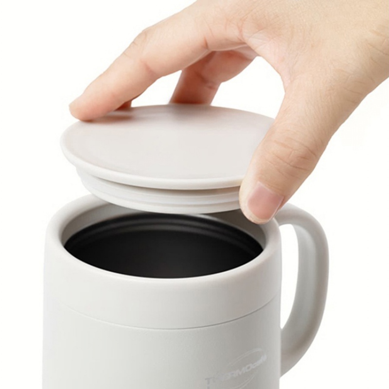Термокружка THERMOcafe «TCCM-460SY», 460 мл, дымчато-синий, бежевый. Артикул о17072