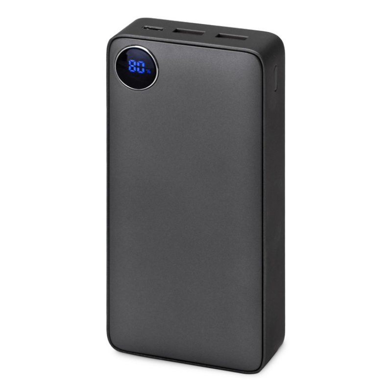 Внешний аккумулятор «Mild Pro» c быстрой зарядкой QC/PD, металлик soft-touch, 20 000 mAh, синий, серый, белый. Артикул о59124