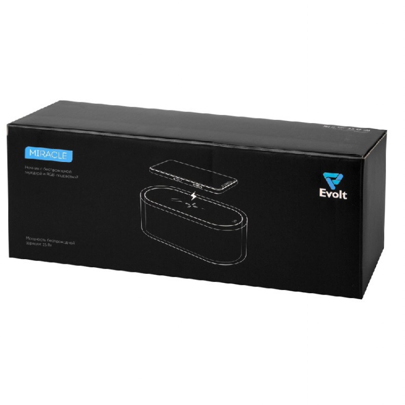 Ночник с беспроводной зарядкой и RGB подсветкой «Miracle», 15 Вт. Артикул о401305