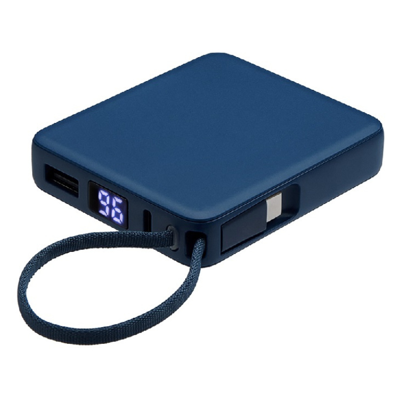 Внешний аккумулятор со встроенным кабелем USB-C «Дэнси», 5000 мАч, 4 цвета. Артикул о590160