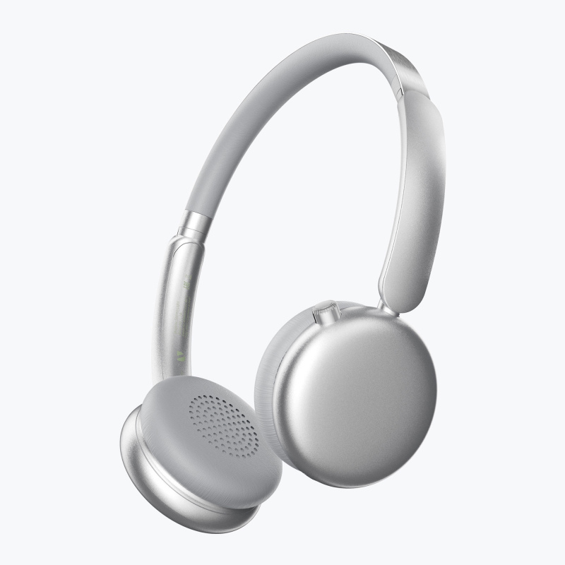 Беспроводные накладные наушники Stereo Light, BT 5.4, 300 мАч, серебристый, золотистый, черный. Артикул о1-4430