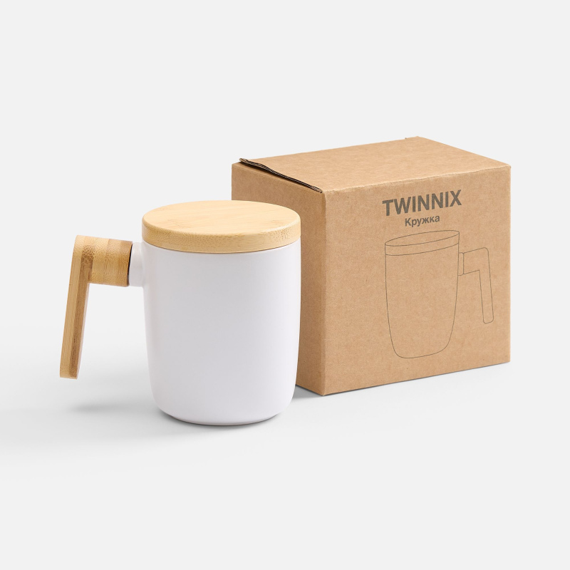 Кружка Twinnix, белая, черная. Артикул р20195