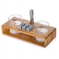 Набор для виски и коктейлей на подставке из дуба «Whiskey Party». Артикул о687318