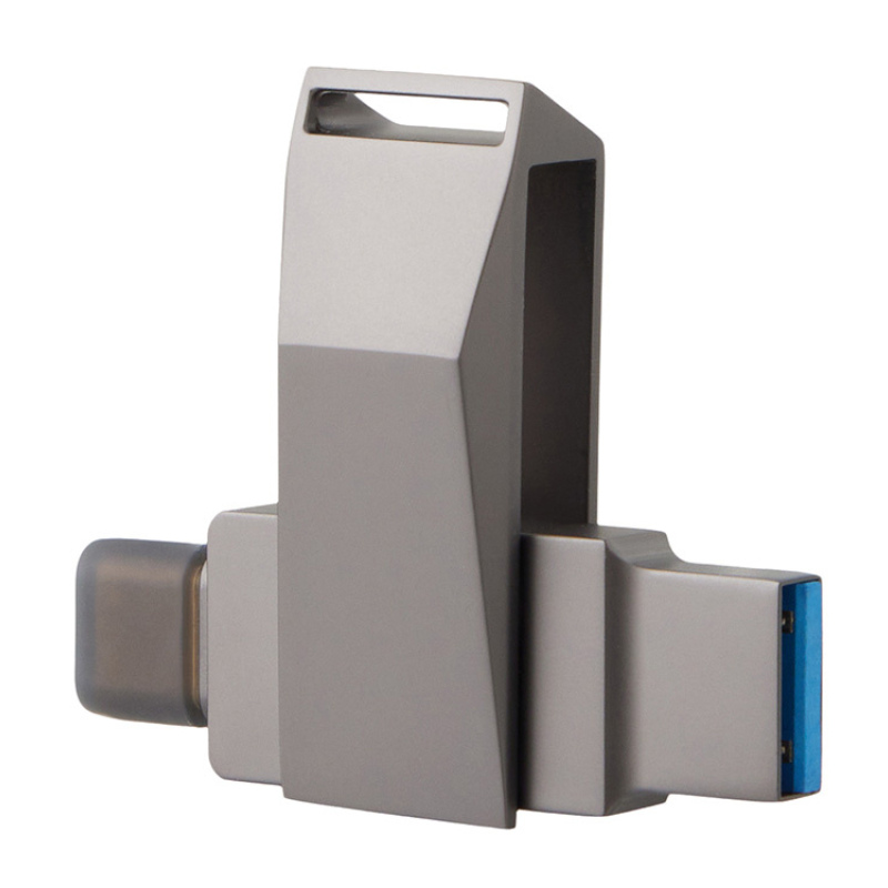 Флешка 64 ГБ USB Type-C и USB 3.0 «Тесла», темно-серый. Артикул о823771