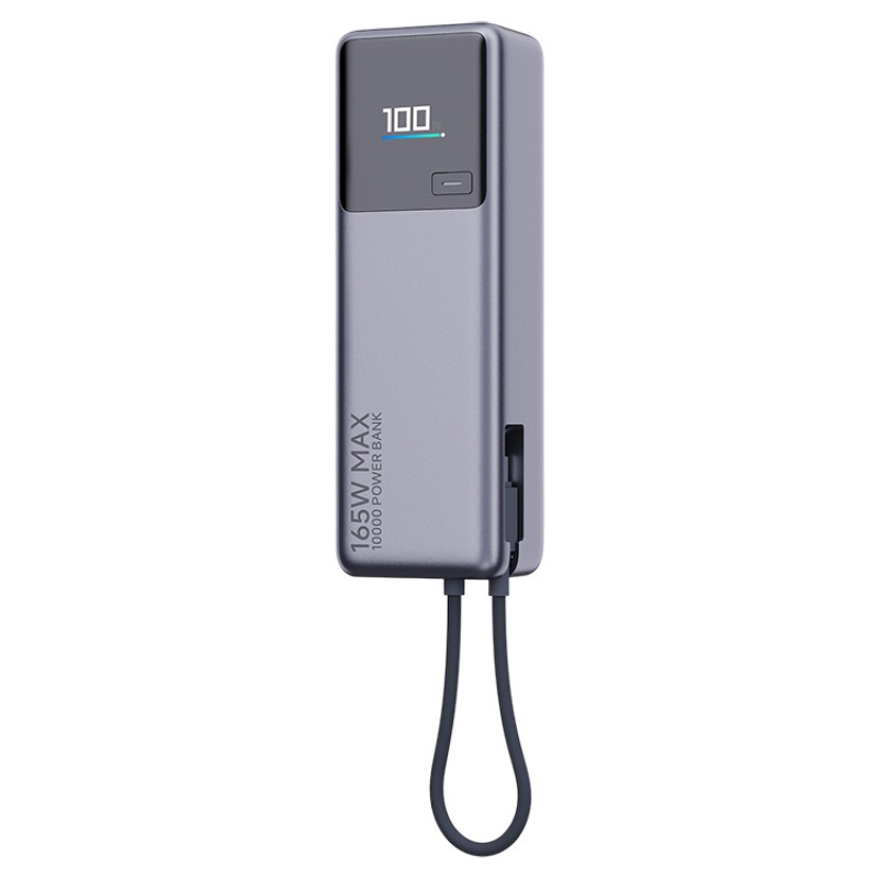Внешний аккумулятор со встроенным кабелем Xiaomi 165W Power Bank, 10000 мАч, серый. Артикул о595990