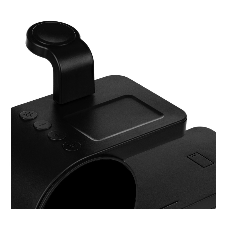 Станция беспроводной зарядки с часами fullStack, черная, белая. Артикул р16460