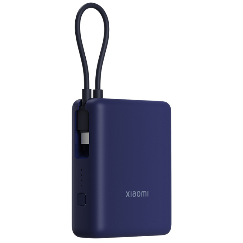 Внешний аккумулятор со встроенным кабелем Xiaomi 33W Power Bank (Integrated Cable), 10000 мАч, синий, бежевый. Артикул о59600