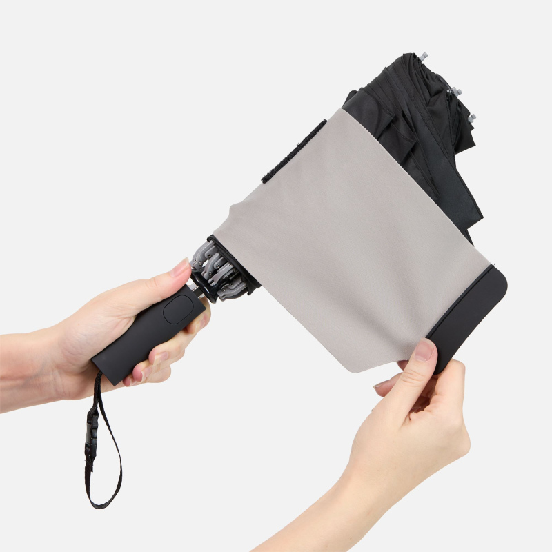 Зонт-автомат обратного сложения Easyroll, бежевый, серый, черный. Артикул р22323