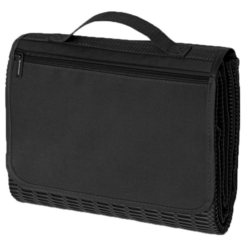 Плед для пикника «Module» с дышащей поверхностью, темно-серый, черный. Артикул о8347