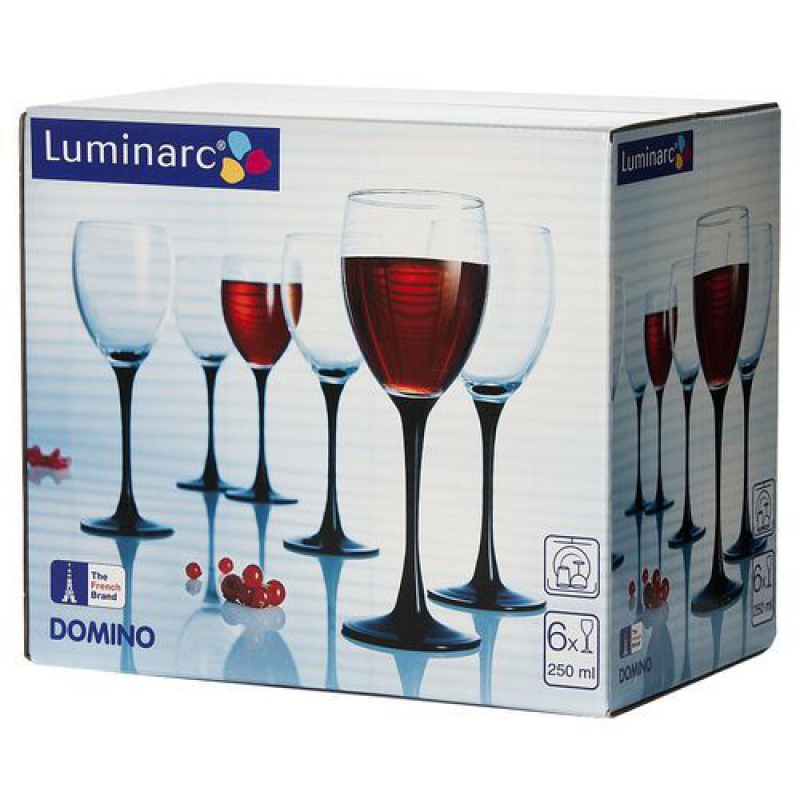 Набор из 6 бокалов для вина «Домино», Luminarc. Артикул р13769.30