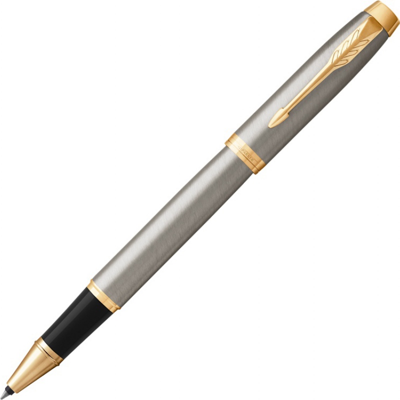 Ручка Parker роллер «IM Blue CT» темно-синий/черный/серебристый, «IM Core Brushed Metal GT» серый/черный/золотистый. Артикул о193166