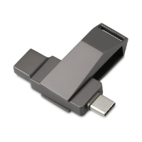 Флешка 64 ГБ USB Type-C и USB 3.0 «Тесла», темно-серый. Артикул о823771