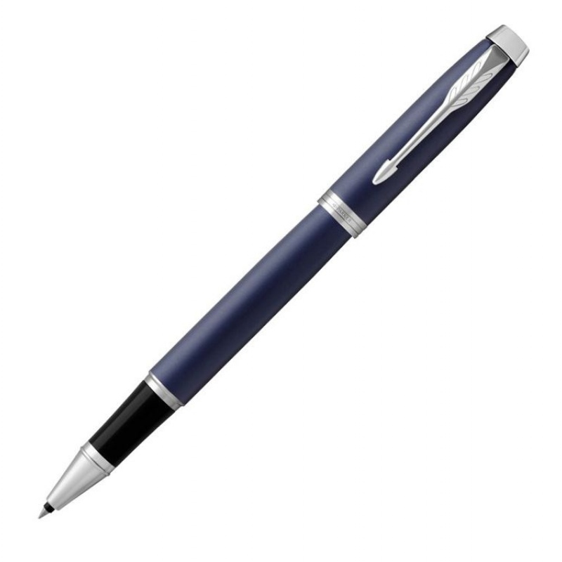 Ручка Parker роллер «IM Blue CT» темно-синий/черный/серебристый, «IM Core Brushed Metal GT» серый/черный/золотистый. Артикул о193166