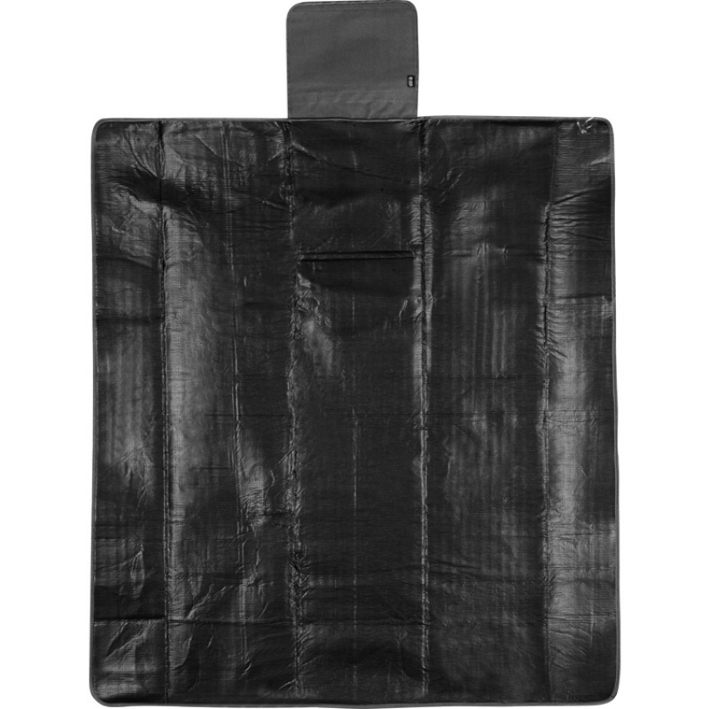 Плед для пикника «Module» с дышащей поверхностью, темно-серый, черный. Артикул о8347