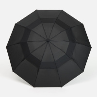 Зонт обратного сложения twoGether с двойным куполом, черный, темно-синий. Артикул р22330