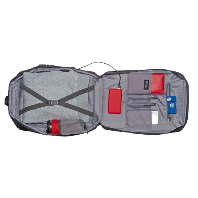 Антикражный рюкзак Sheller для ноутбука 17.3" с пластиковой поверхностью, черный. Артикул о934457