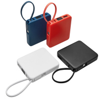 Внешний аккумулятор со встроенным кабелем USB-C «Дэнси», 5000 мАч, 4 цвета. Артикул о590160