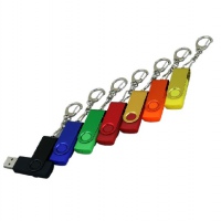 USB 2.0 - флешка промо на 16 Гб с поворотным механизмом и однотонным металлическим клипом, 6 цветов. Артикул о6031.16