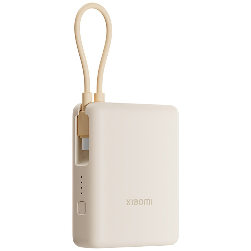 Внешний аккумулятор со встроенным кабелем Xiaomi 33W Power Bank (Integrated Cable), 10000 мАч, синий, бежевый. Артикул о59600