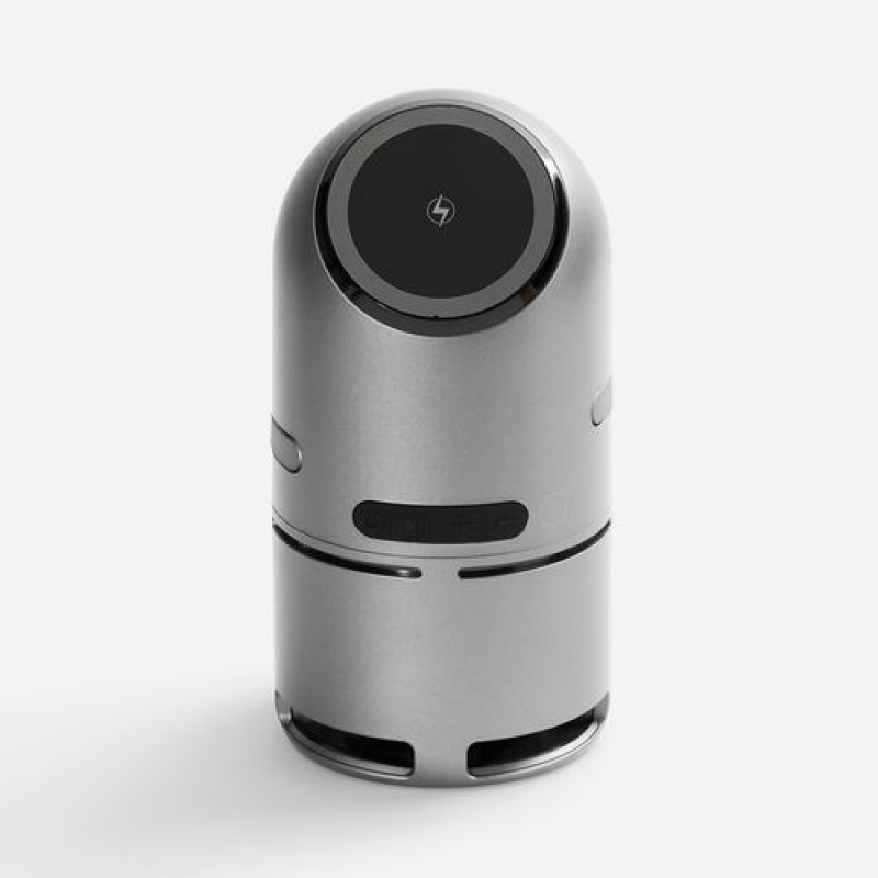 Bluetooth-колонка с беспроводной зарядкой Droid, серая. Артикул р17587.10