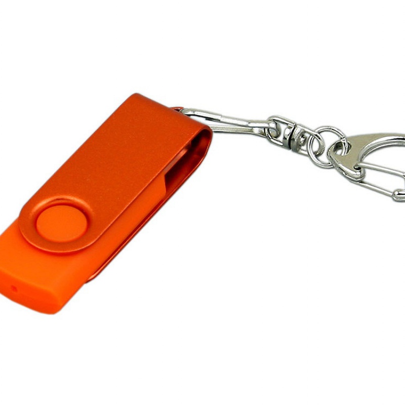 USB 2.0- флешка промо на 16 Гб с поворотным механизмом и однотонным металлическим клипом, 6 цветов. Артикул о6031.16