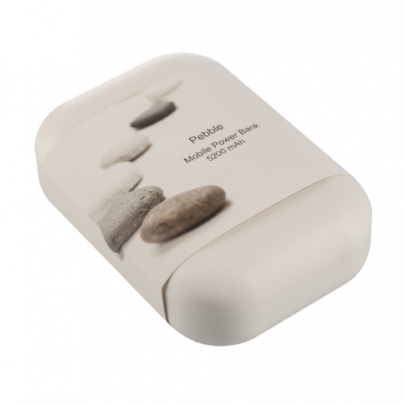 Внешний аккумулятор Pebble 5200, серо-синий, серый. Артикул р5622