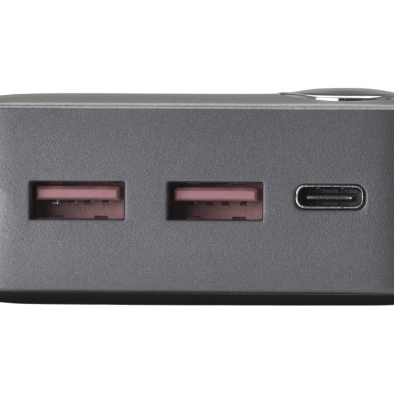 Внешний аккумулятор «Mild Pro» c быстрой зарядкой QC/PD, металлик soft-touch, 20 000 mAh, синий, серый, белый. Артикул о59124