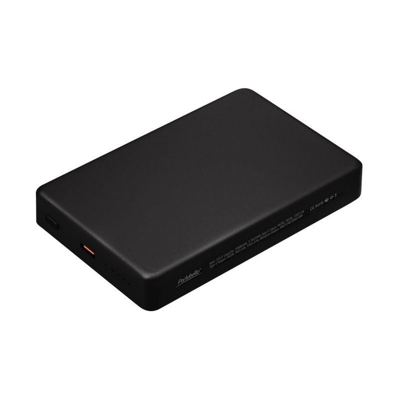 Внешний аккумулятор Atlantis PD Plus 10000mAh с функцией беспроводной зарядки 15W, серебряный, черный. Артикул е32121.010