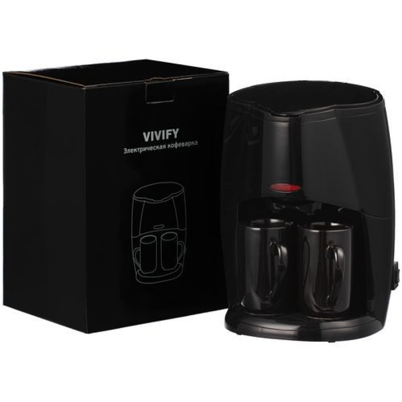 Электрическая кофеварка Vivify, черная. Артикул р17209.30