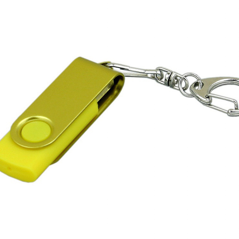USB 2.0- флешка промо на 16 Гб с поворотным механизмом и однотонным металлическим клипом, 6 цветов. Артикул о6031.16