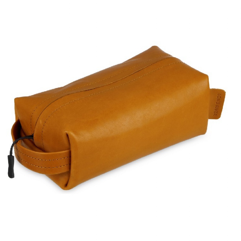 Косметичка «Брис» с лого Long River, рыжий, коричневый, черный. Артикул о6601