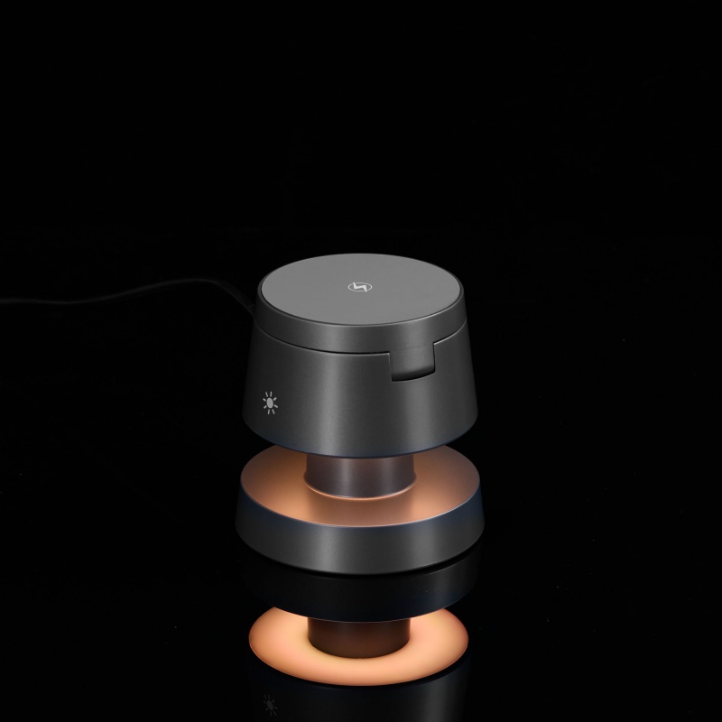 Станция беспроводной зарядки с подсветкой Lume, серая. Артикул р18394.10