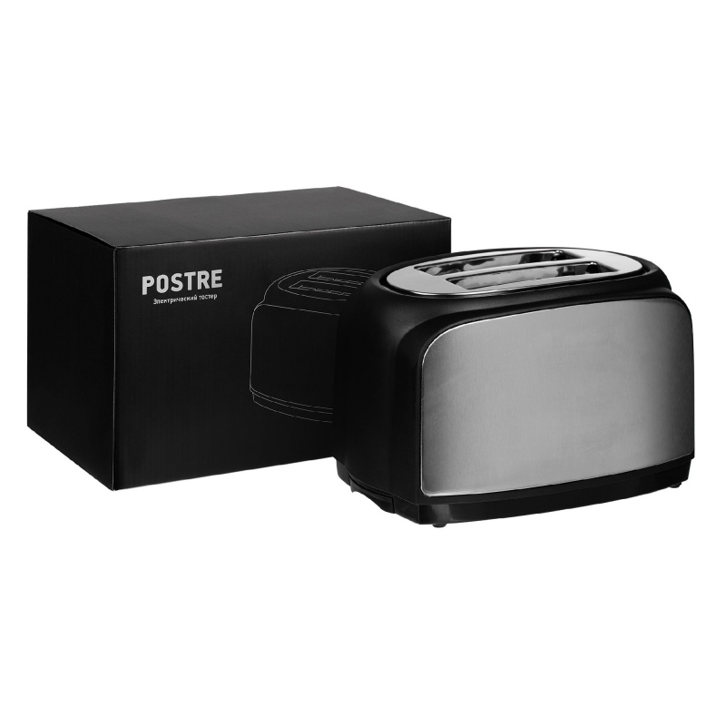 Электрический тостер Postre, серебристо-черный. Артикул р17328.13