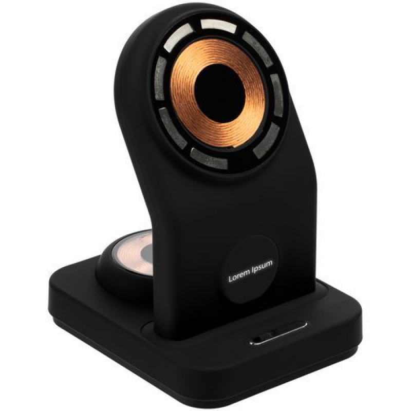 Зарядная станция с подсветкой Cooper Duo, синяя, белая, черная. Артикул р17714