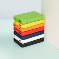 Внешний аккумулятор Ларго PD (Largo PD) 5000mAh с функцией беспроводной зарядки 15W, 7 цветов. Артикул е32123