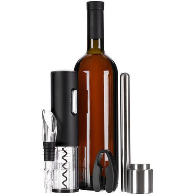 Винный набор Wine Diesel, серебристый, черный. Артикул р20051