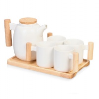 Чайный набор на 4 персоны «Newcastle», белый/натуральный. Артикул о871466