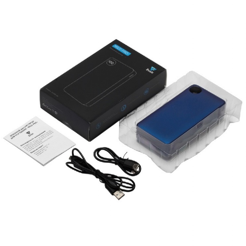 Внешний аккумулятор «Mild Pro» c быстрой зарядкой QC/PD, металлик soft-touch, 20 000 mAh, синий, серый, белый. Артикул о59124