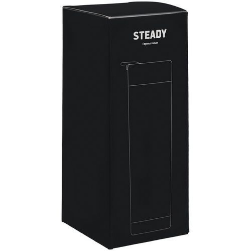 Термостакан Steady, синий, серый, черный. Артикул р13556