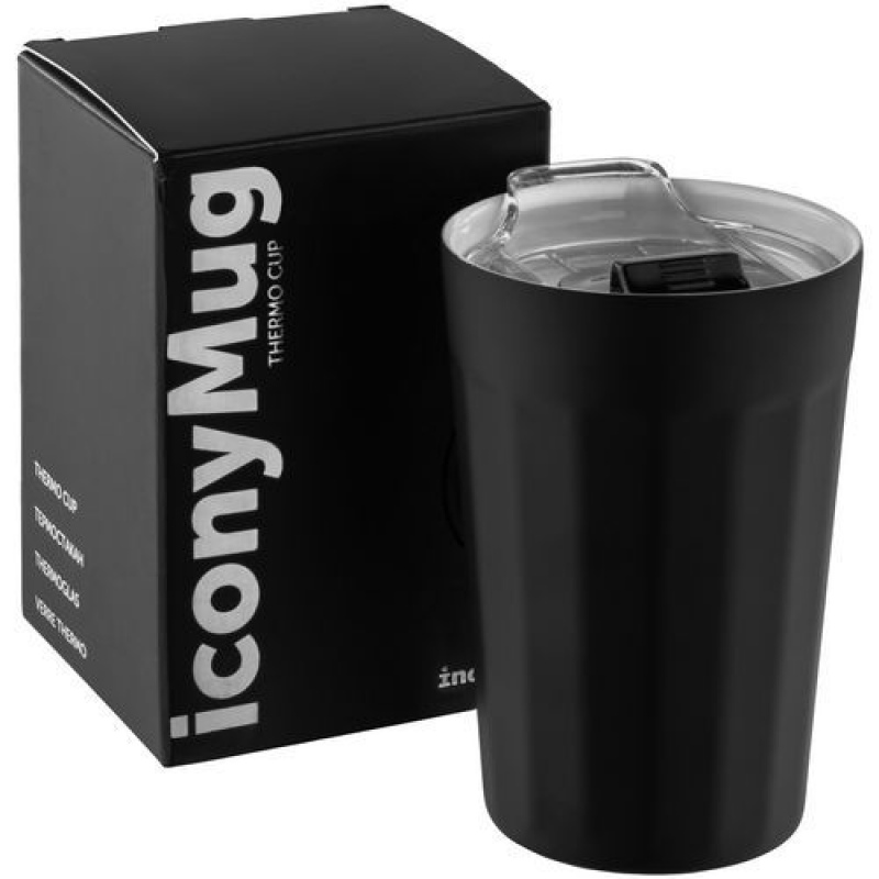 Термостакан iconyMug, темно-синий, серый, черный, белый. Артикул р7498
