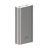 Портативный внешний аккумулятор «METAL 20K», 20000 mAh, серебристый, серый. Артикул о52102