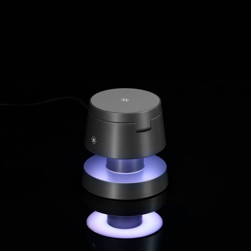 Станция беспроводной зарядки с подсветкой Lume, серая. Артикул р18394.10