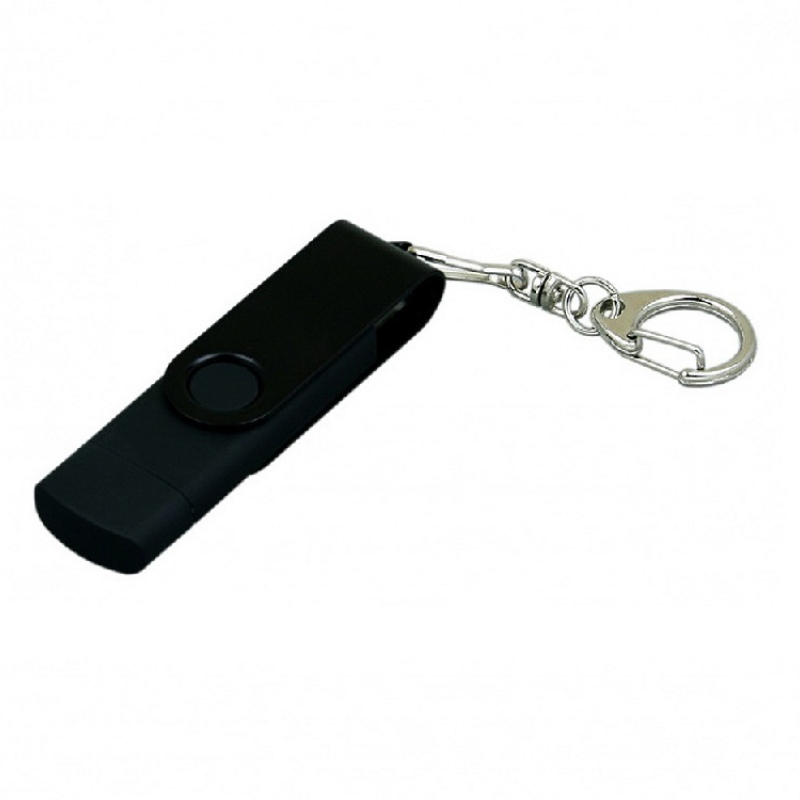 USB 2.0 - флешка на 32 Гб с поворотным механизмом и дополнительным разъемом Micro USB, 6 цветов. Артикул о7031.32