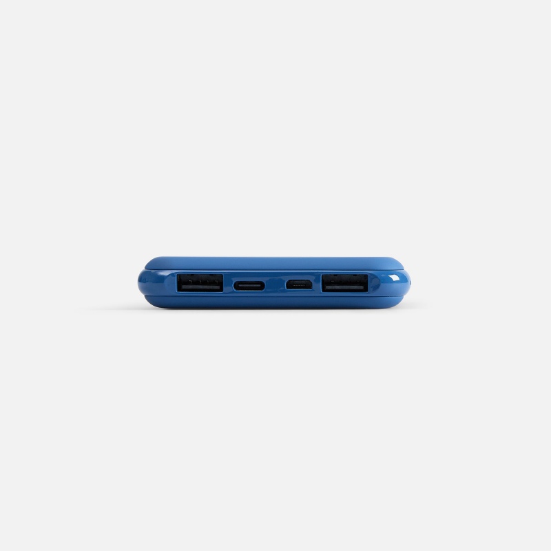 Аккумулятор с беспроводной зарядкой All Day Wireless 10000 мАч, синий, черный. Артикул р27678
