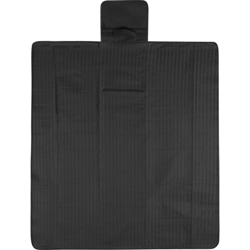 Плед для пикника «Module» с дышащей поверхностью, темно-серый, черный. Артикул о8347