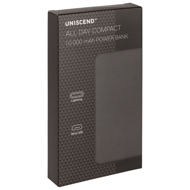 Внешний аккумулятор Uniscend All Day Compact 10000 мАч, 4 цвета. Артикул р3419