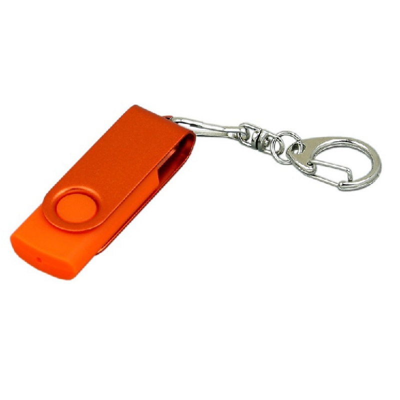 USB 2.0 - флешка промо на 16 Гб с поворотным механизмом и однотонным металлическим клипом, 6 цветов. Артикул о6031.16